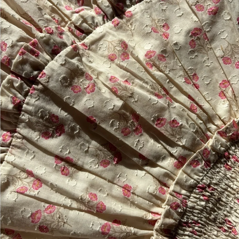 HAPPILY GREY Toddler Girls Floral Casual Sun Dress Cream/Pink Flowers - Picture 4 of 6